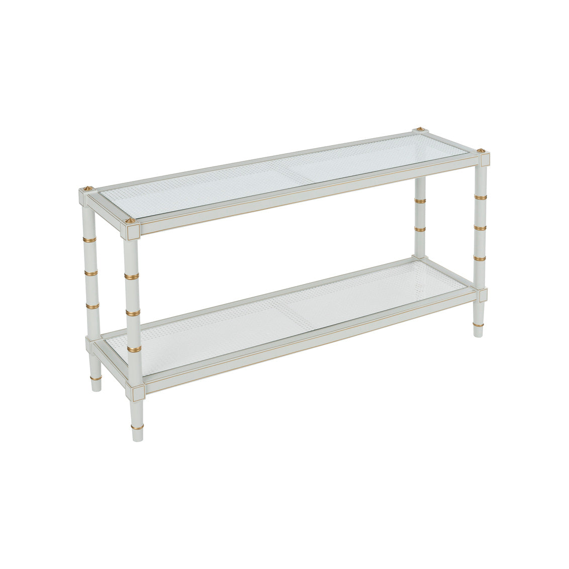Chelsea House Conner Cane Console - Gray
