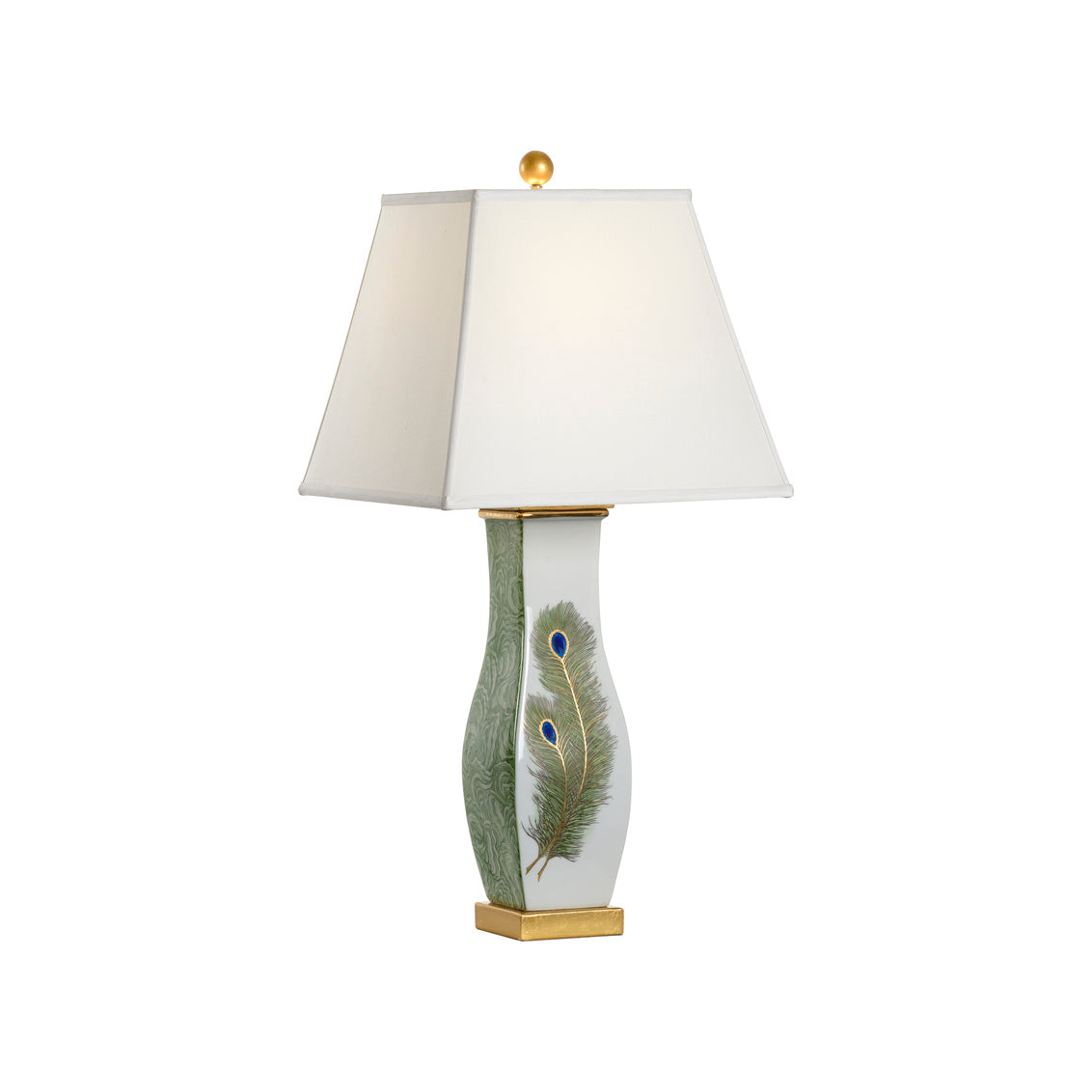 Chelsea House Peacock Feather Lamp