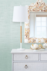 Chelsea House Amelia Rattan Lamp - White