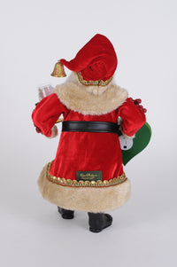 Karen Didion Lighted Christmas Joy Wine Santa
