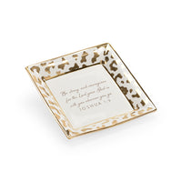 Chelsea House Square Jungle Verse Plate - White