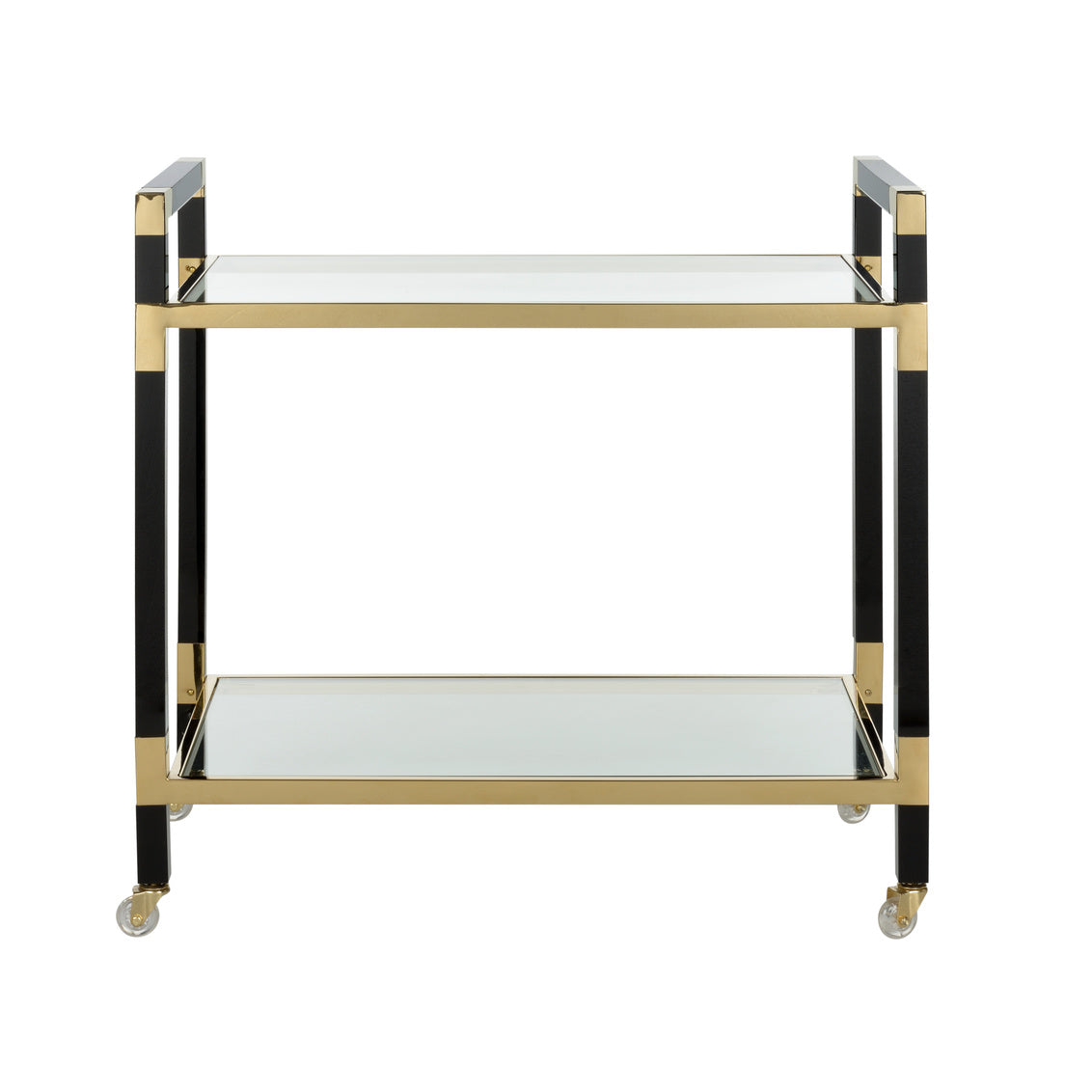 Chelsea House Acrylic Bar Cart - Black/Brass