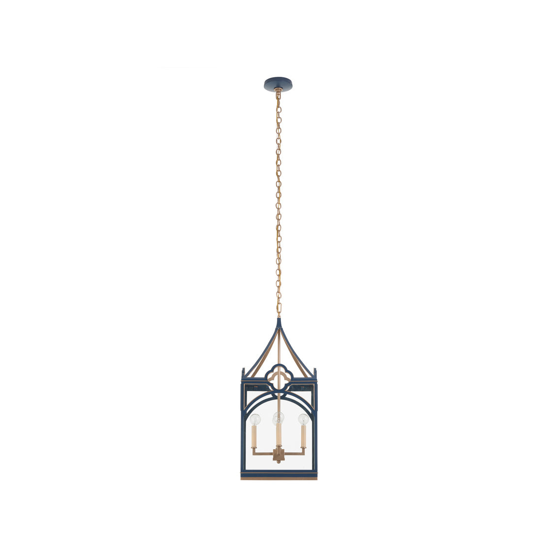 Chelsea House Quatrefoil Lantern - Navy