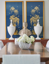 Chelsea House Gold Flowering Tree On Blue B