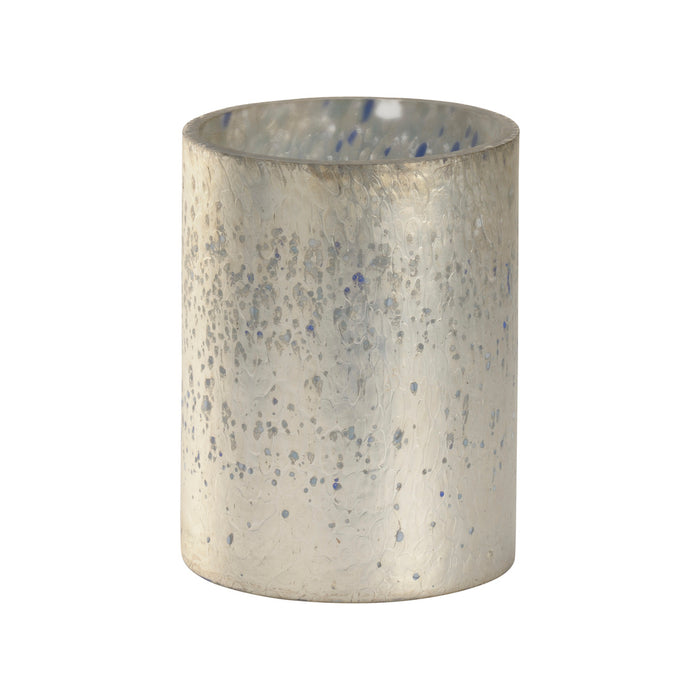 Speckled ceramic vase on a white background