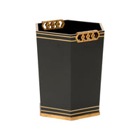 Chelsea House Oliver Wastebasket - Black/Gold