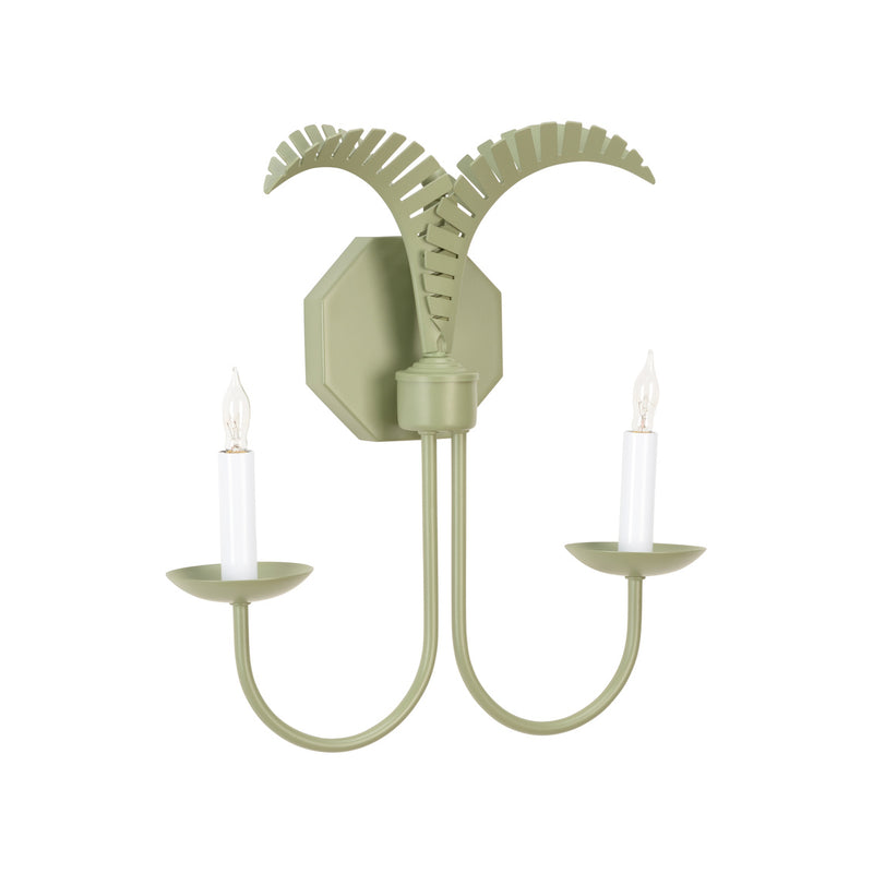 Wildwood Petite Palm Sconce - Green