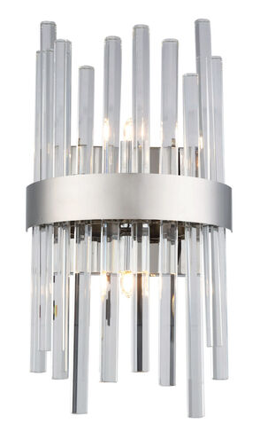 Two Light Wall Sconce from the Dallas collection in Chrome and Clear finish by Elegant Lighting