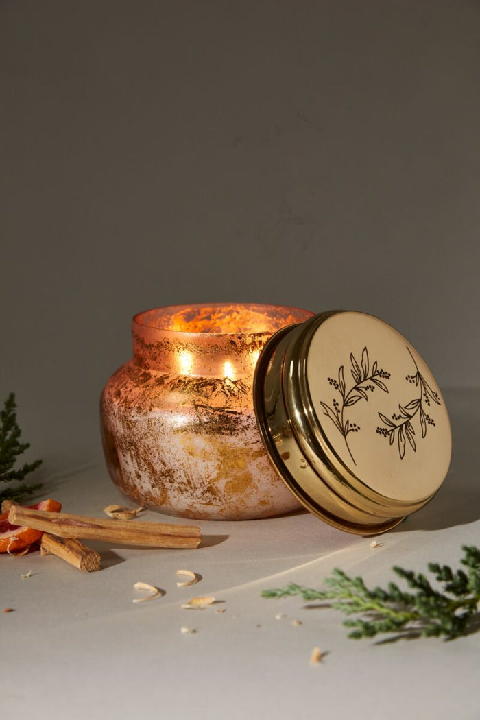 Design Shop Gold Enchanted Forest Candle, 6" X 5.25".