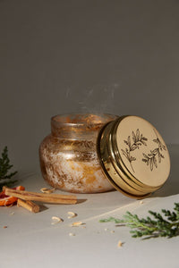 Design Shop Gold Enchanted Forest Candle, 6" X 5.25".