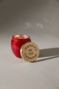 Design Shop Red Holiday Cheer Candle, 3" X 3.25".