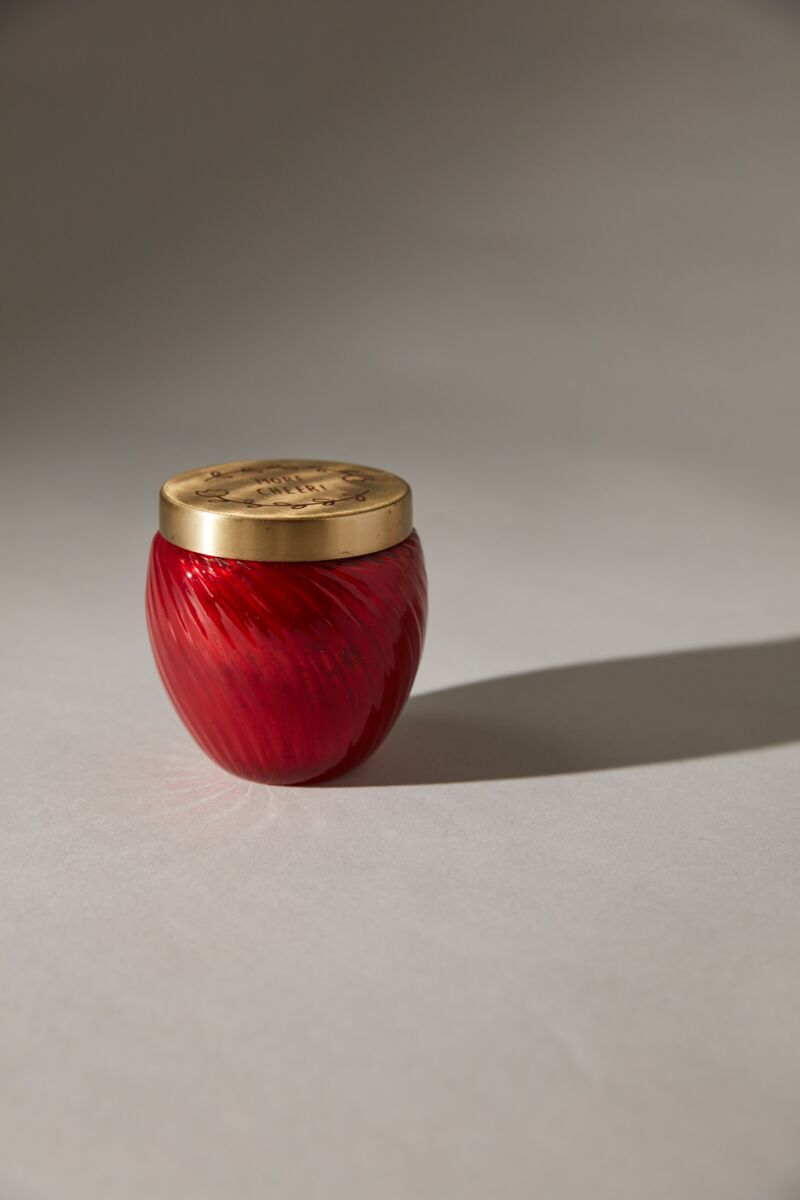 Design Shop Red Holiday Cheer Candle, 3" X 3.25".