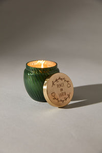 Design Shop Dark-Green Holiday Cheer Candle, 3" X 3.25".