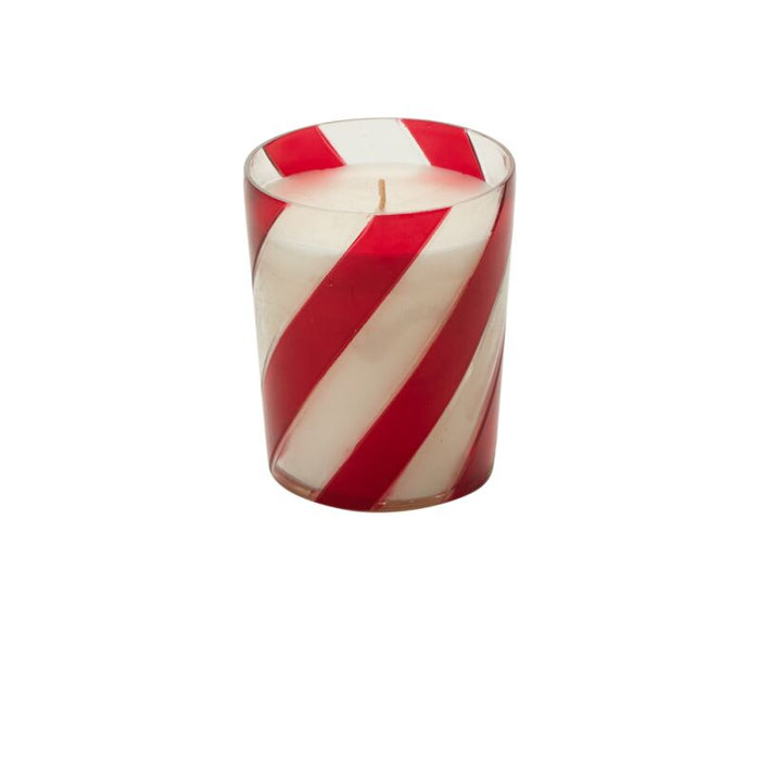 Design Shop Red Swizzle Candle, 4" X 4.75".