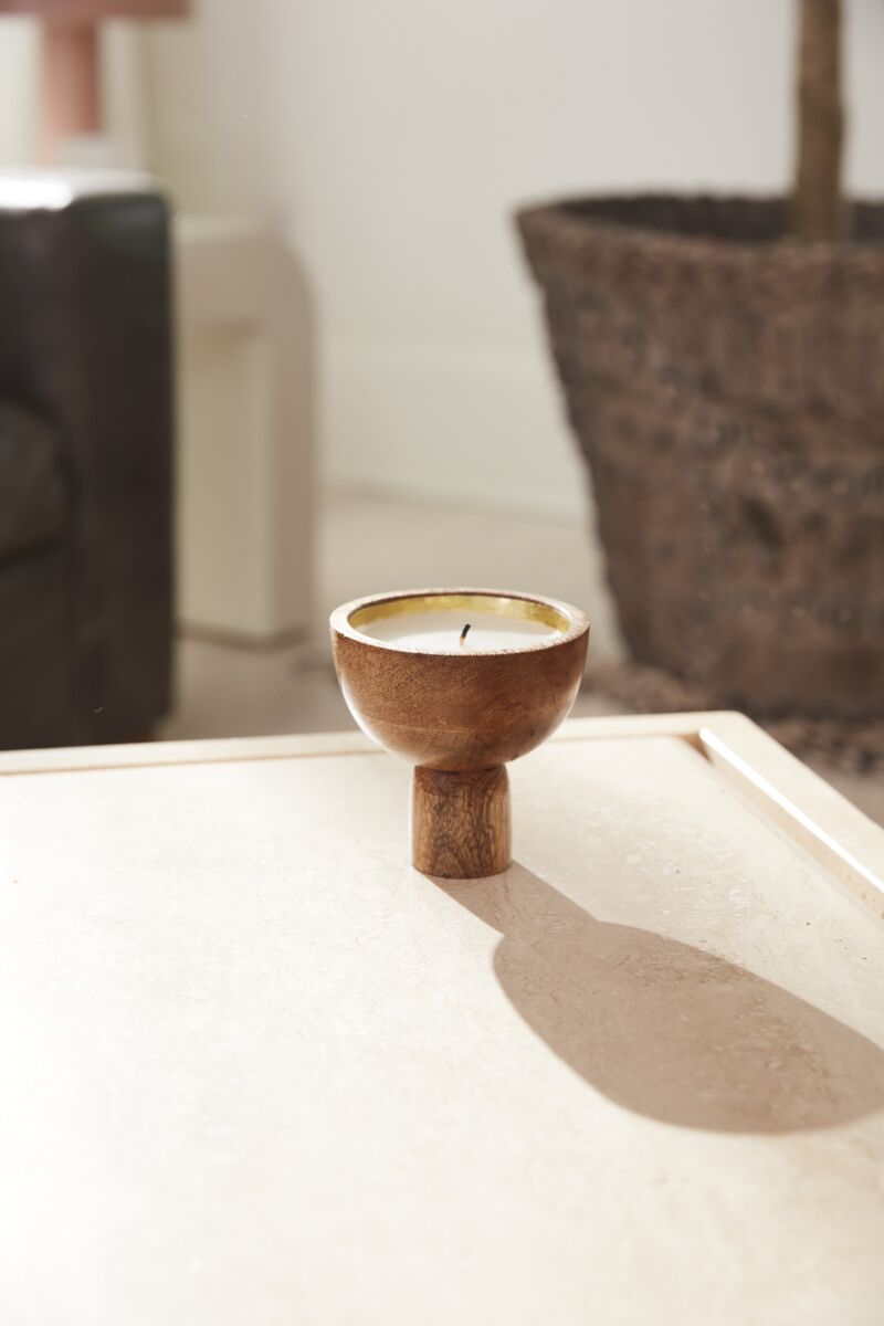 Design Shop Natural Tanner Candle, 3.75" X 3.75", Set of 2.