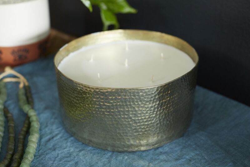 Design Shop Gold Ritual Candle, 8" X 4"