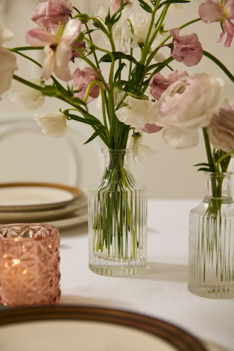 Design Shop Clear Karina Budvase, 2.5" X 5.5", Set of 3.