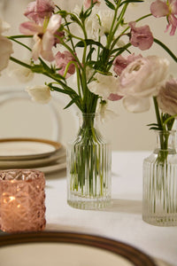 Design Shop Clear Karina Budvase, 2.5" X 5.5", Set of 3.