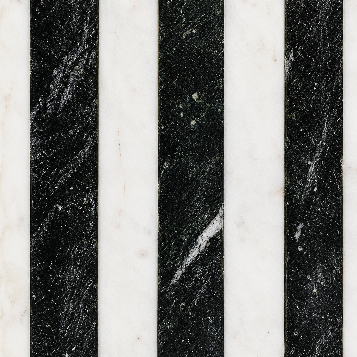 Design Shop Black and White Striped Marble Cutting Board 14.5"