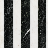 Design Shop Black and White Striped Marble Cutting Board 14.5"