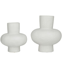 Design Shop  Cosmoliving By Cosmopolitan White Ceramic Gourd Style Vase