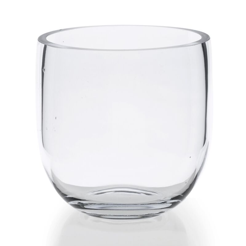 Design Shop Clear Fat Bowl Vase, 6.25" X 6.25"