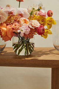 Design Shop Clear Fat Bowl Vase, 6.25" X 6.25", Set of 4.