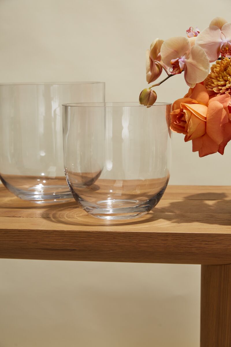 Design Shop Clear Fat Bowl Vase, 8" X 8"