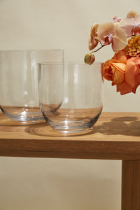 Design Shop Clear Fat Bowl Vase, 8" X 8", Set of 4.