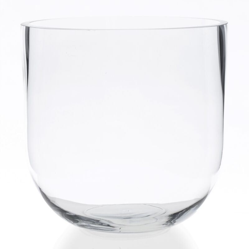 Design Shop Clear Fat Bowl Vase, 9.5" X 9.5"