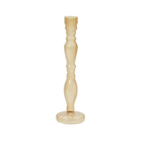 Design Shop Yellow Raywood Candlestick, 2.5" X 10", Set of 4.