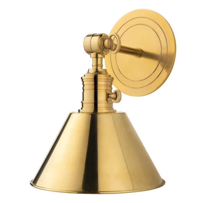 Hudson Valley - 8321-AGB - One Light Wall Sconce - Garden City - Aged Brass