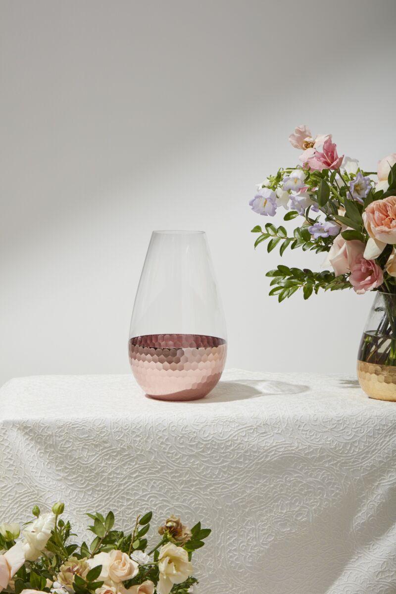 Design Shop Pink Elsa Tapered Vase, 5.75" X 10".