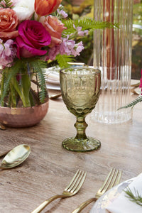 Design Shop Green Momento Drinkware, 3" X 5.75", Set of 4.