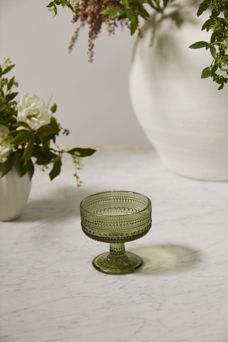 Design Shop Green Pomona Drinkware, 3.75" X 3.75", Set of 4.