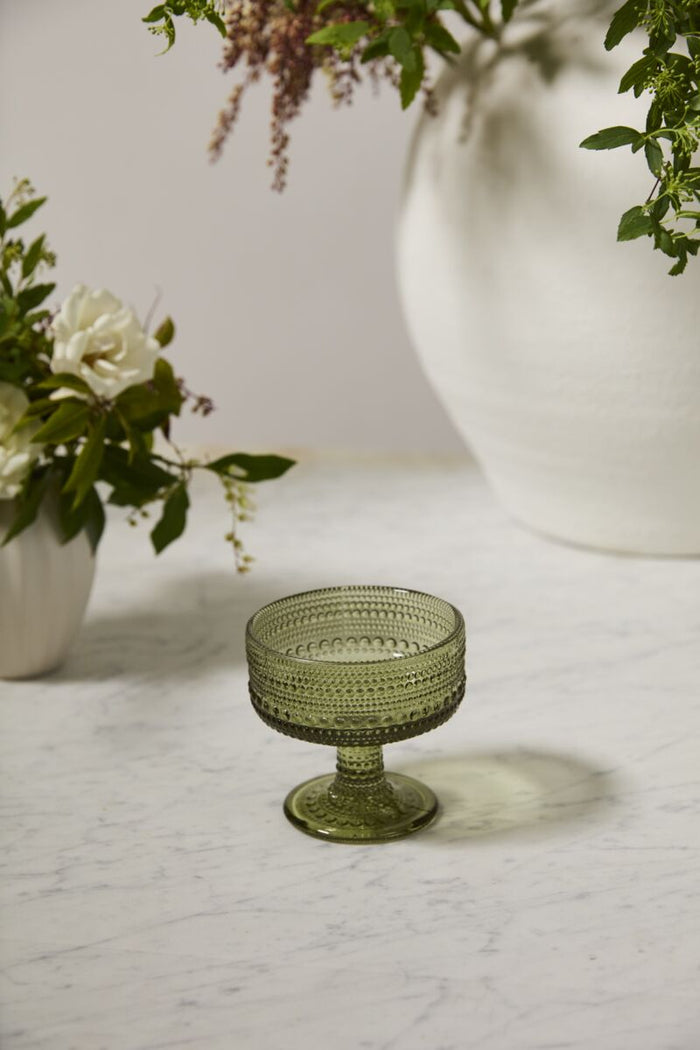 Design Shop Green Pomona Drinkware, 3.75" X 3.75", Set of 4.