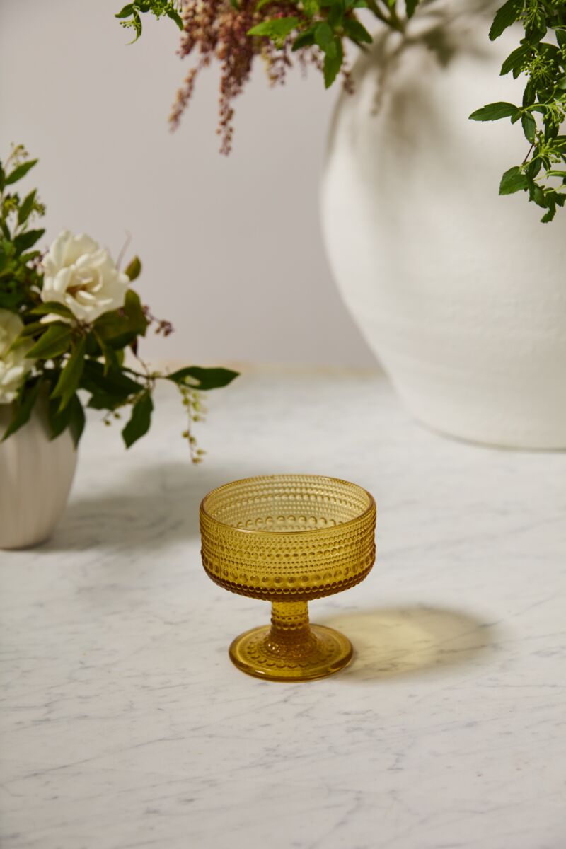 Design Shop Amber Pomona Drinkware, 3.75" X 3.75", Set of 4.