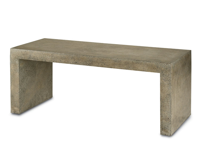 Currey and Company Table/Bench from the Harewood collection in Portland/Faux Bois finish