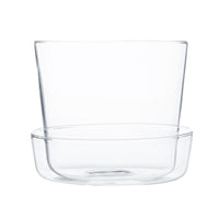 Design Shop Glass Pot with Saucer 4.75"x 4"