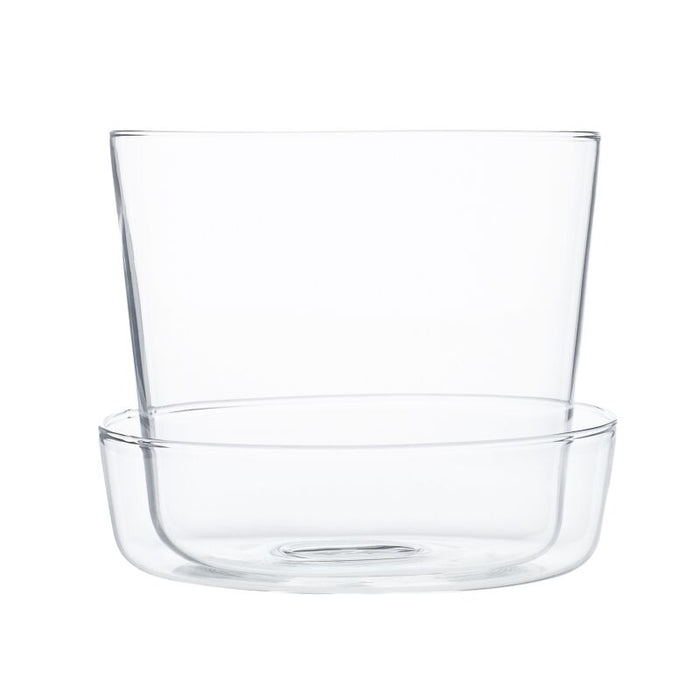 Design Shop Glass Pot with Saucer 4.75"x 4"