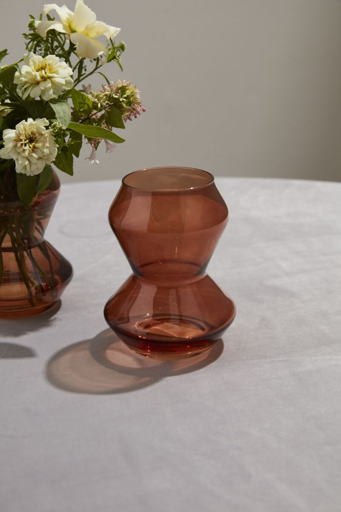 Design Shop Brown Kigali Vase, 3.75" X 5", Set of 2.