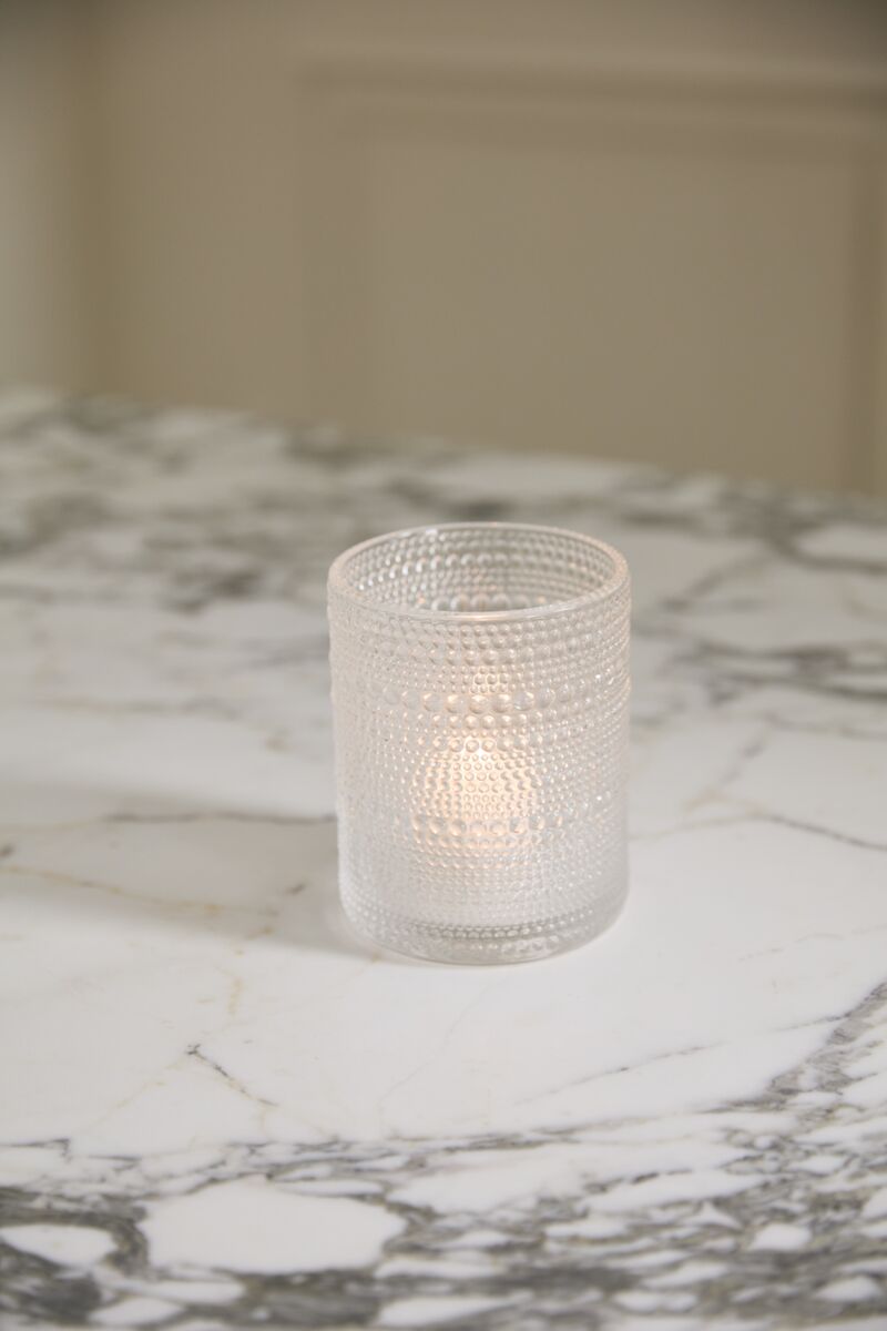 Design Shop Clear Share Votive, 4" X 4.75".