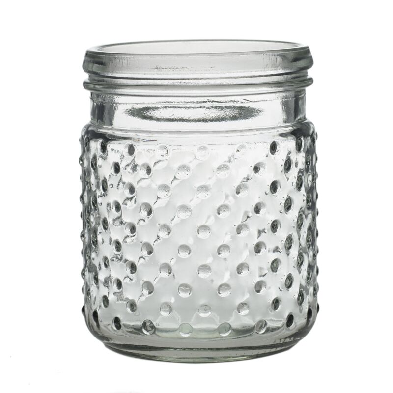 Design Shop Clear Hobnail Jar, 4" X 5".