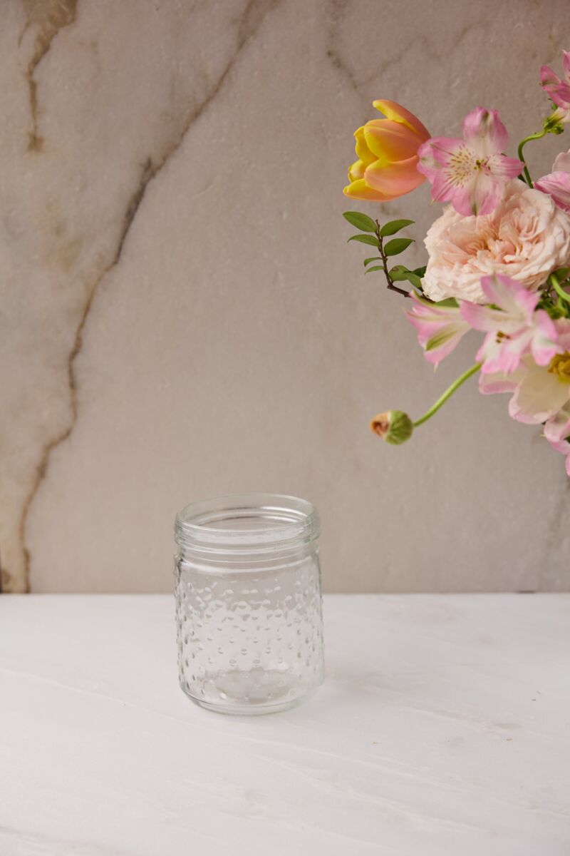 Design Shop Clear Hobnail Jar, 4" X 5".