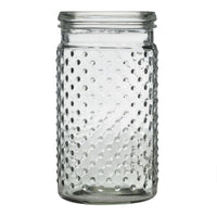 Design Shop Clear Hobnail Jar, 4" X 7.5".