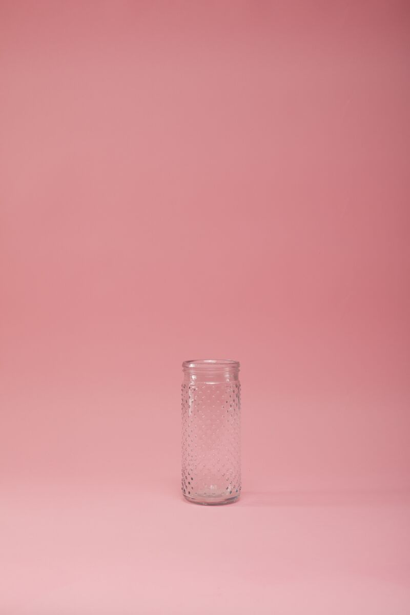 Design Shop Clear Hobnail Jar, 4" X 7.5".