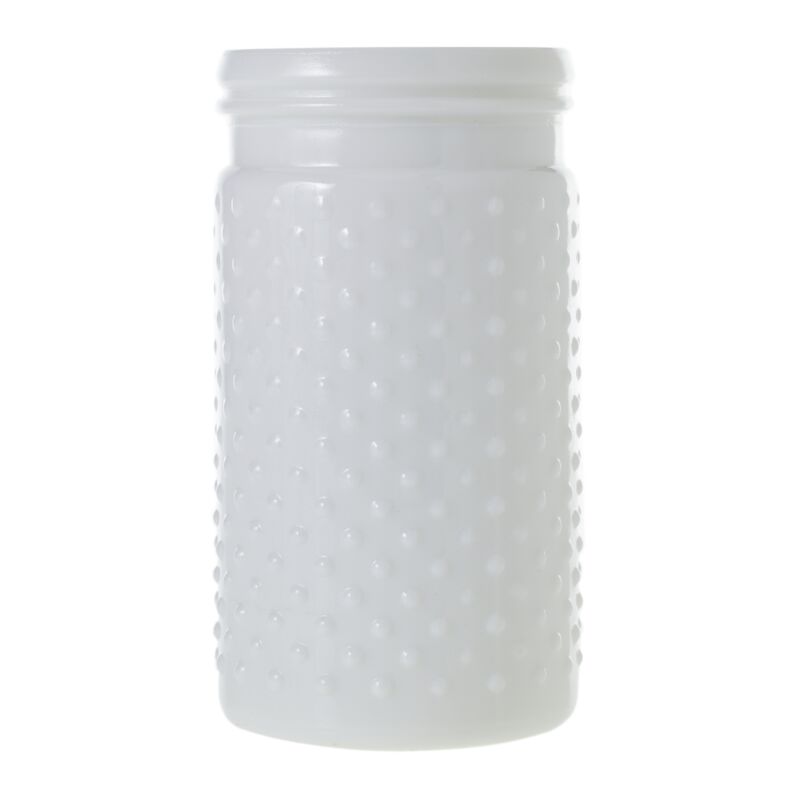 Design Shop White Hobnail Jar, 4" X 7.5".