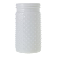 Design Shop White Hobnail Jar, 4" X 7.5".