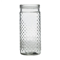 Design Shop Clear Hobnail Jar, 4" X 9.25".