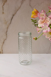 Design Shop Clear Hobnail Jar, 4" X 9.25".